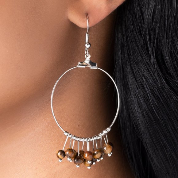 paparazzi Jewelry - Free Your Soul - Brown Earrings